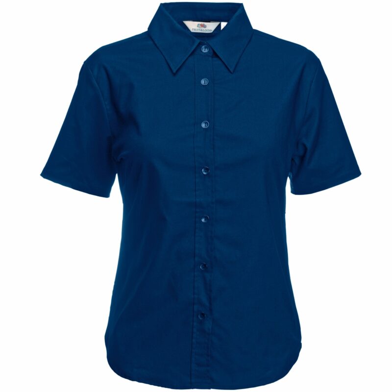 Fruit of the Loom SS003 Womens Oxford Short Sleeve Shirt-0