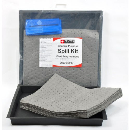 Fentex GSK15FTI General Purpose Spill Kit and 15L Tray-0