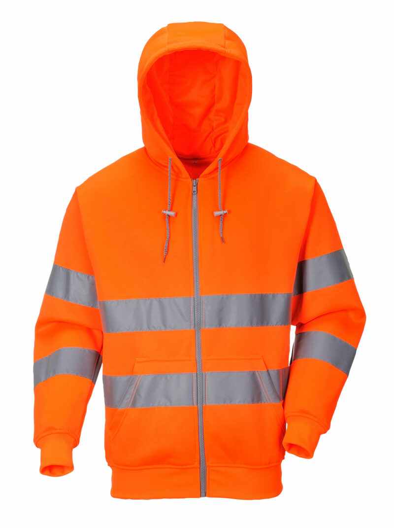 Portwest B305 High Visibility Zip Front Hoodie-17245