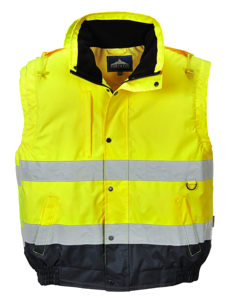 Portwest C468 High Visibility 2 in 1 Bomber Jacket-17200