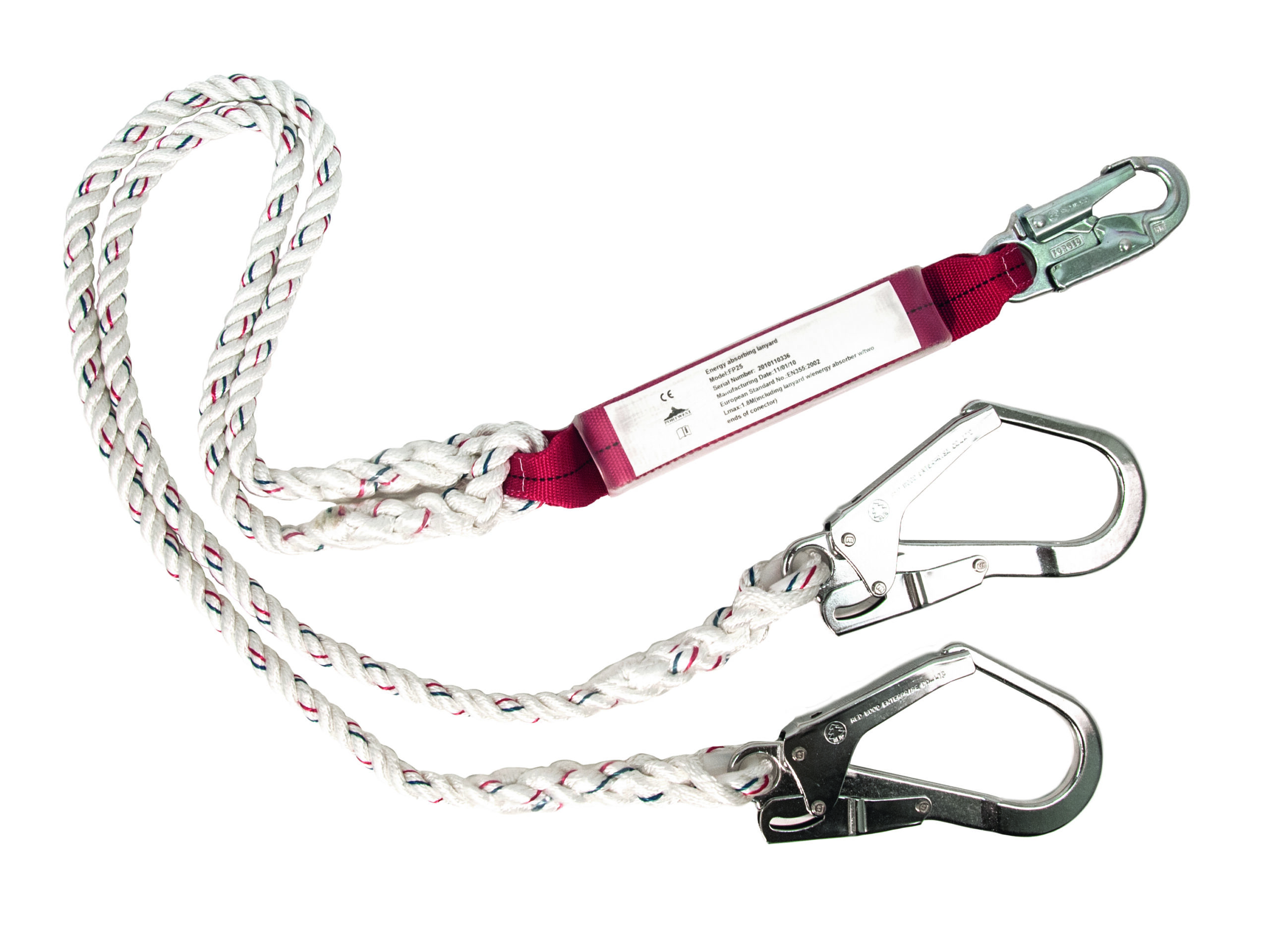 Portwest FP25 Double Lanyard With Shock Absorber-0
