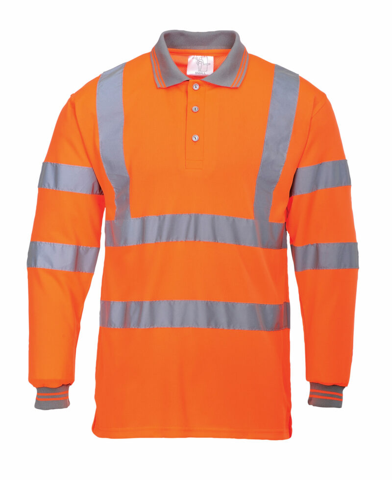 Portwest S277 High Visibility Long Sleeved Polo Shirt-17249