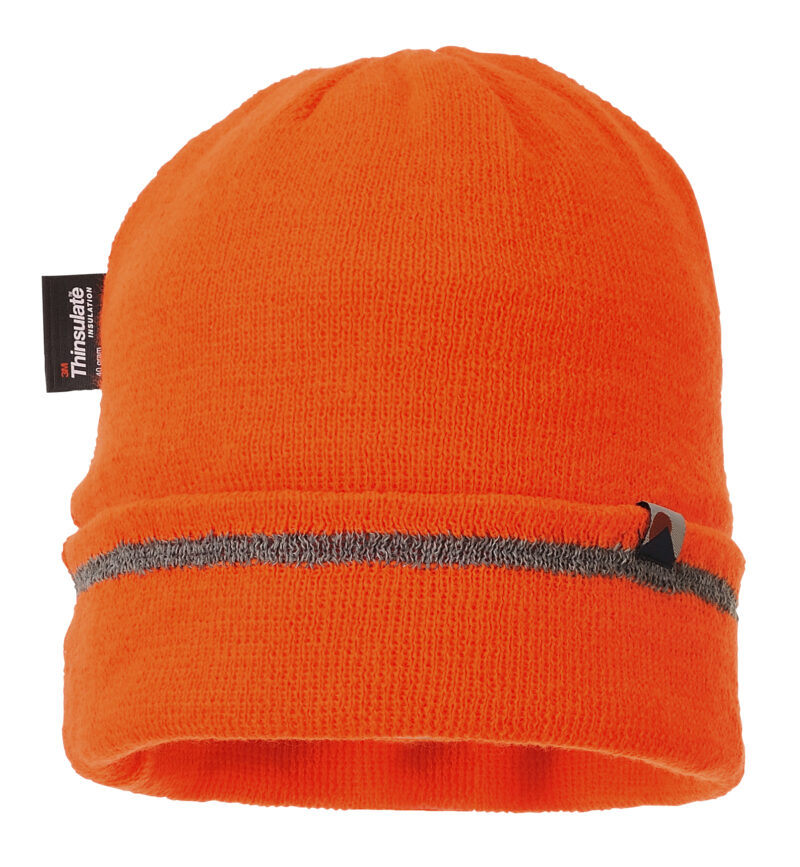 Portwest B023 Reflective Thinsulate Lined Trim Knit Hat -17431