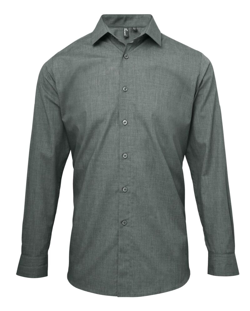 Premier PR217 Men's Cross-Dye Poplin Roll Sleeve Shirt-18767