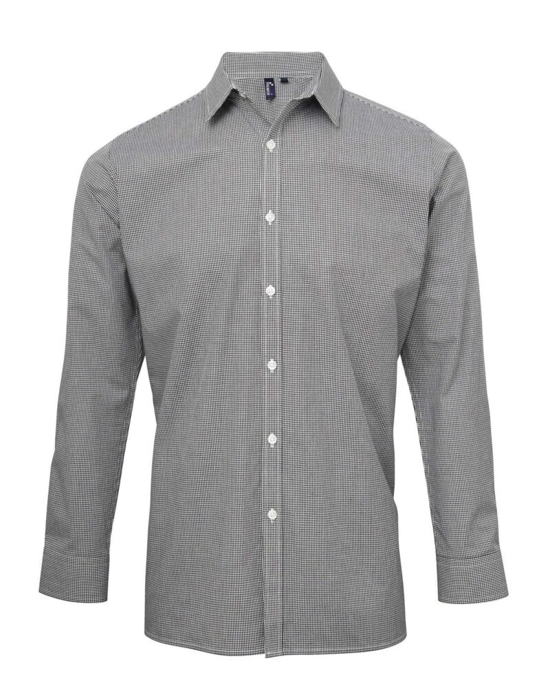 Premier PR220 Microcheck Gingham Poplin Shirt -18635