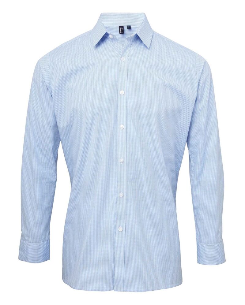 Premier PR220 Microcheck Gingham Poplin Shirt -18634