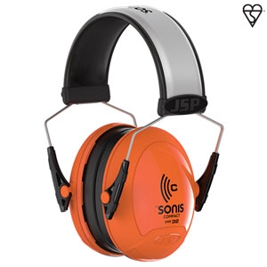 JSP AEB030-0B1-D00 Sonis® Compact Hi Vis Ear Defenders 37 SNR (Pack of 10)-0