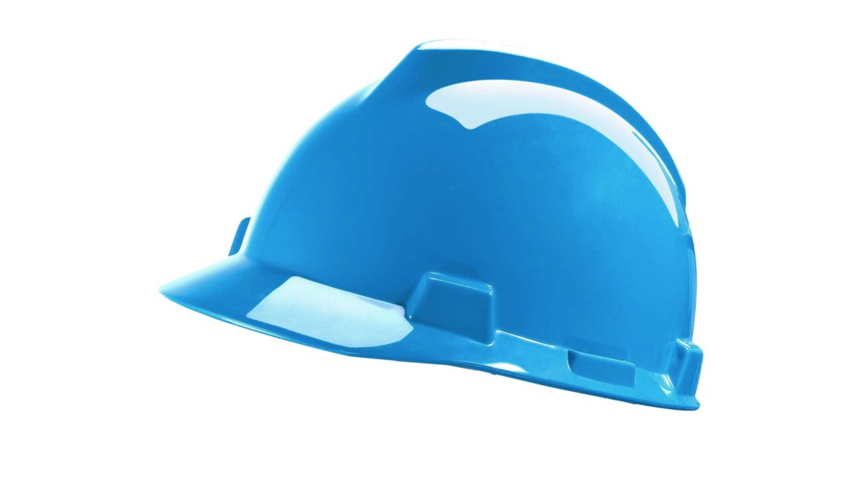 MSA V-Gard® MSA124 Safety Helmet with Fas-Trac Suspension & Sewn PVC sweatband-0