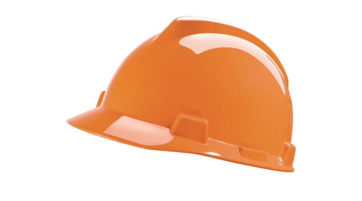 MSA V-Gard® MSA003 Safety Helmet with Staz-on Insert & Sewn PVC sweatband-0