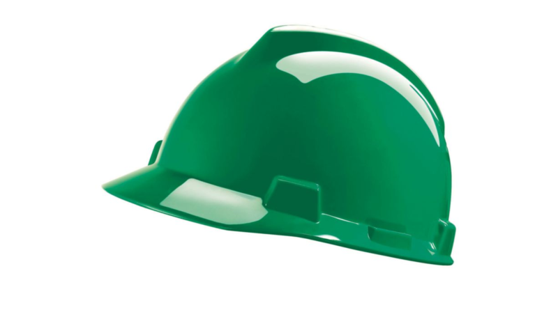 MSA V-Gard® MSA124 Safety Helmet with Fas-Trac Suspension & Sewn PVC sweatband-19940