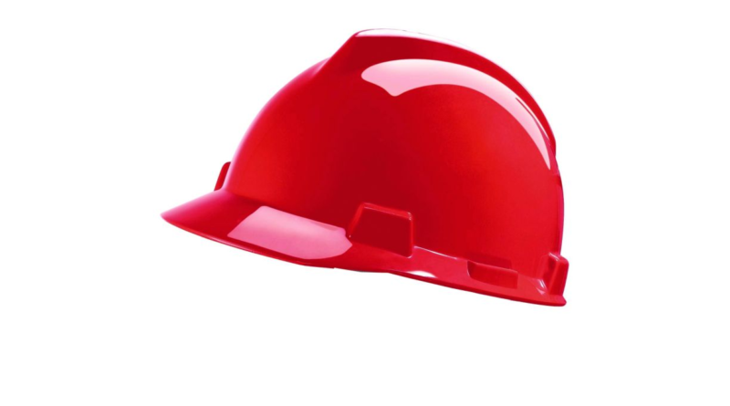 MSA V-Gard® MSA124 Safety Helmet with Fas-Trac Suspension & Sewn PVC sweatband-19939