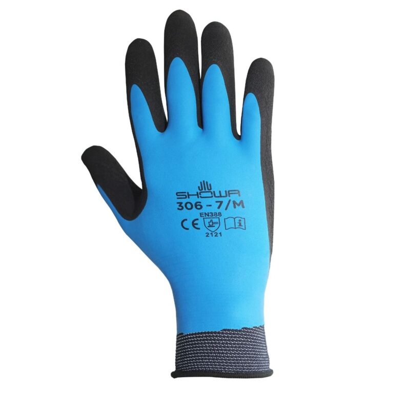 Showa 306 Latex Gripper Waterproof Gloves (Pack of 10)-20391