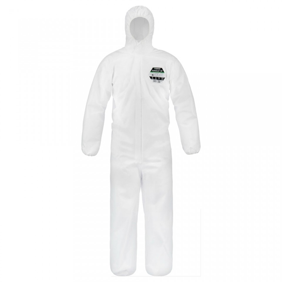 Lakeland LKESGP5281 SafeGard® GP White Coverall with Hood Type 5 & 6-0