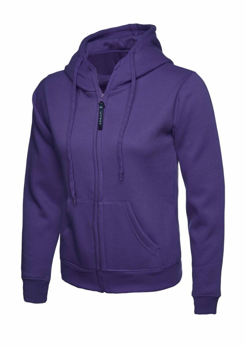 Uneek UC505 Ladies Classic Full Zip Hooded Sweatshirt-20975