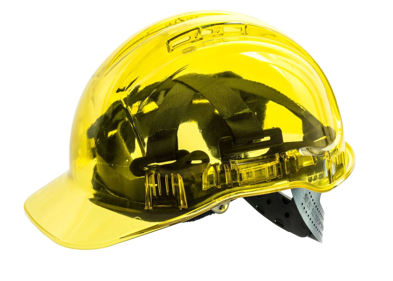 Portwest PV50 Peak View Vented Helmet - Translucent Yellow-0