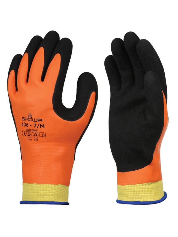 Showa 406 Insulated & Durable Latex Grip Glove (Pack of 5)-0