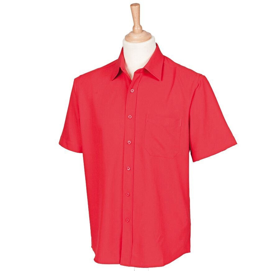 Henbury HB595 Mens Wicking Antibacterial Short Sleeve Shirt - Size Medium-0