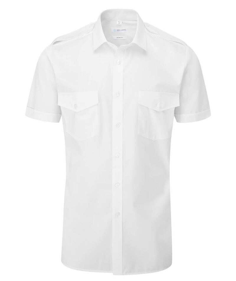 Disley P215SF Men's Pilot Slim Short Sleeve Shirt -0