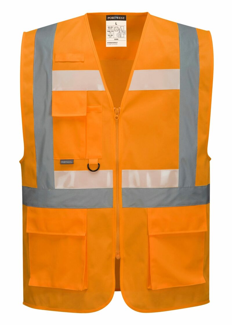 Portwest G456 - Glowtex Ezee Zip Executive Vest-22024