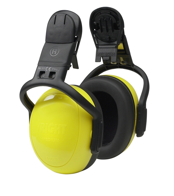 MSA V-Gard® left/RIGHT™ Helmet Mounted Ear Defender Yellow- High -MSA10087422 -0