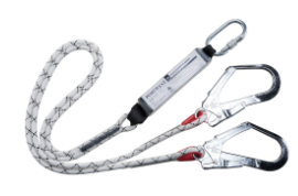 Portwest FP55 Double Kernmantle Lanyard With Shock Absorber -0