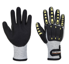 Portwest A729 Anti Impact Cut Resistant Thermal Glove Grey/Black-0