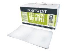 Portwest IW90 Multi-Purpose Dry Wipes (150 Wipes)-0