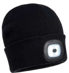 Portwest B028 Rechargeable Twin LED Beanie-0