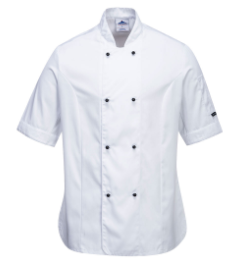 Portwest C737 Rachel Ladies Short Sleeve Chefs Jacket-0