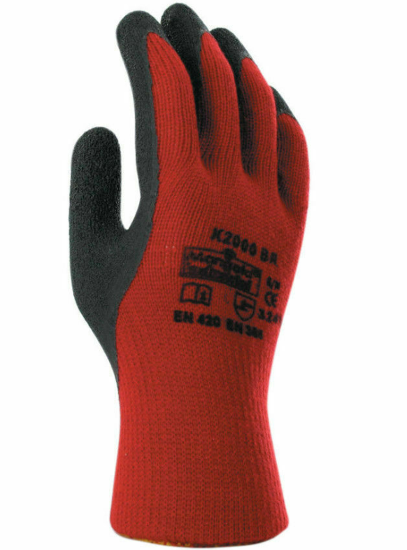 Marigold K200 BR Seamless 10 gauge Latex Palm Work Gloves Size Medium-0