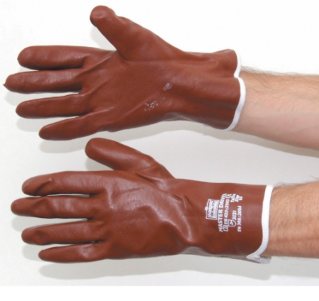 Marigold Master Drive Brown Nitrile Dipped Gauntlets Size Large-0