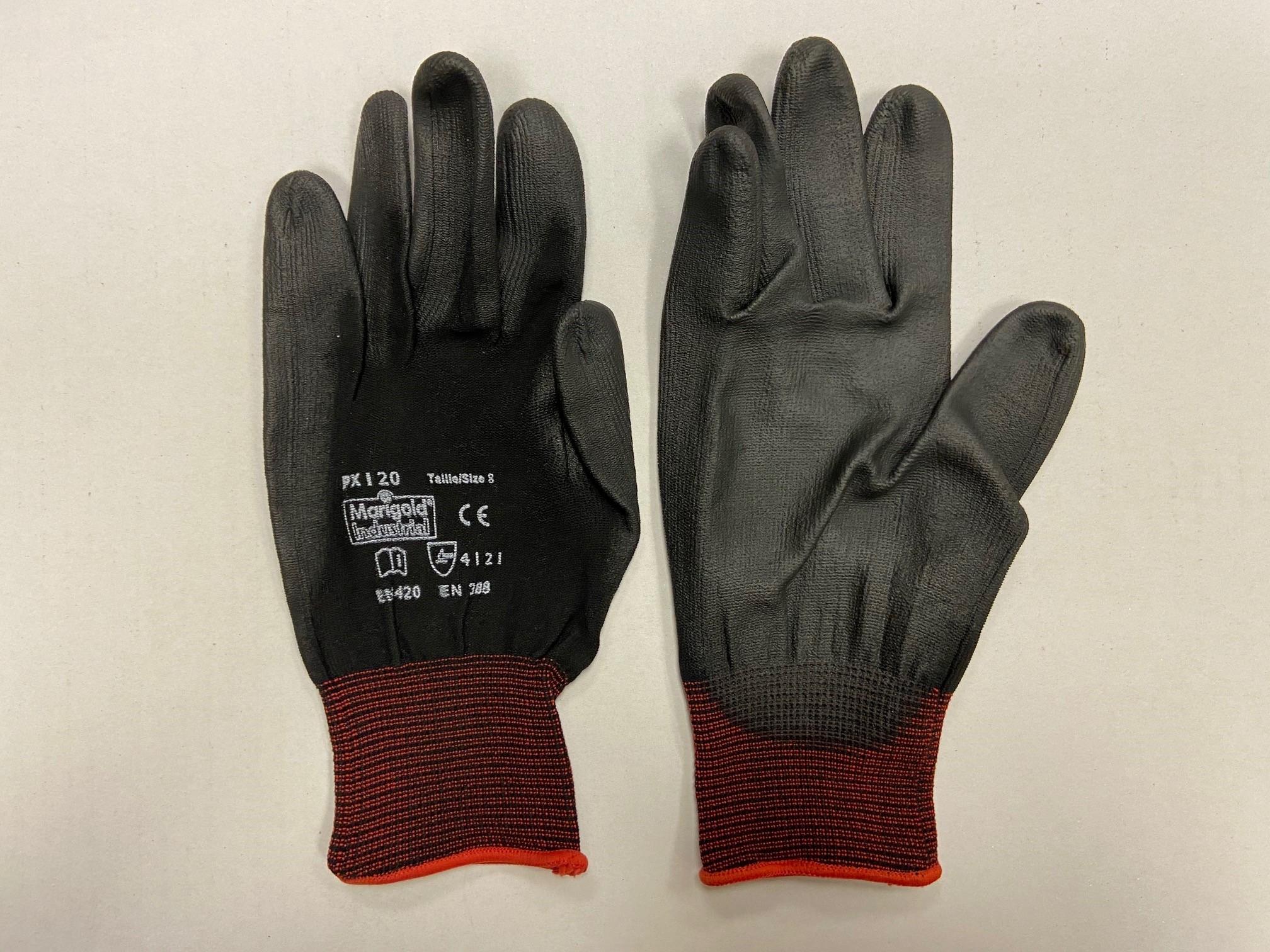 Marigold PX120 Palm-side Coated Black Gloves Size Medium-0