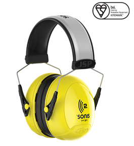 JSP Sonis® 2 AEB020-0B1-C00 Extra Visibility Adjustable Ear Defenders 31dB SNR (Pack of 10)-0