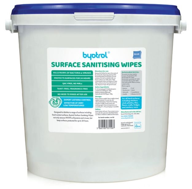 Beeswift B2021 Byotrol Surface Sanitising Wipe Bucket -0