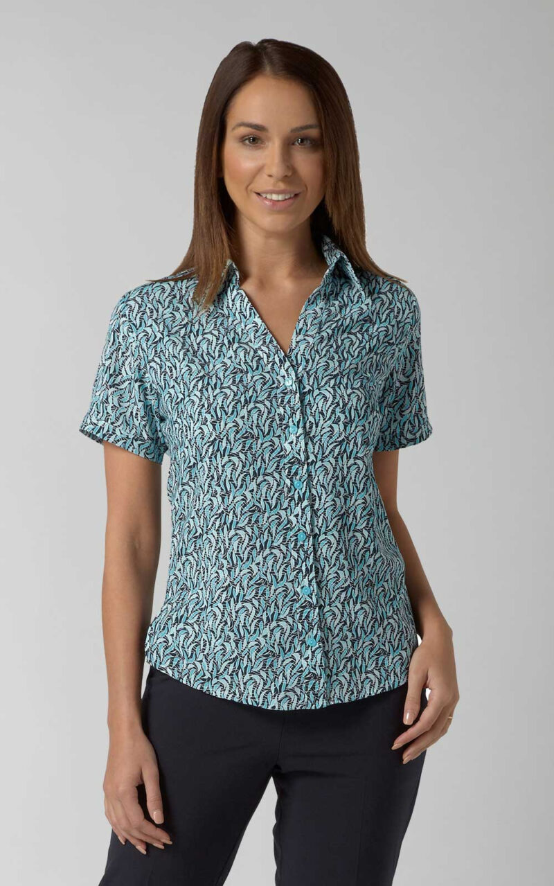 Vortex Designs WILLOW Printed Soft Touch Crepe Blouse-25850