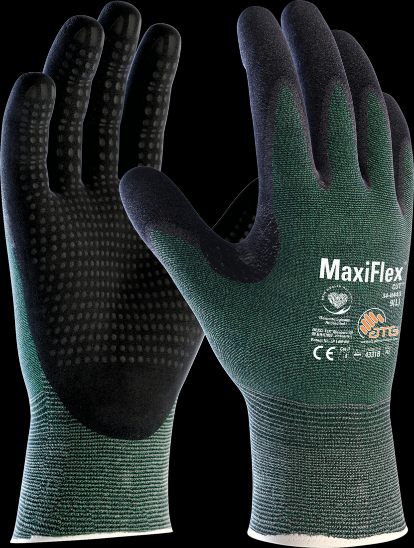 ATG MaxiFlex® Cut™ 34-8443 Palm coated knitwrist (Pack of 12)-0